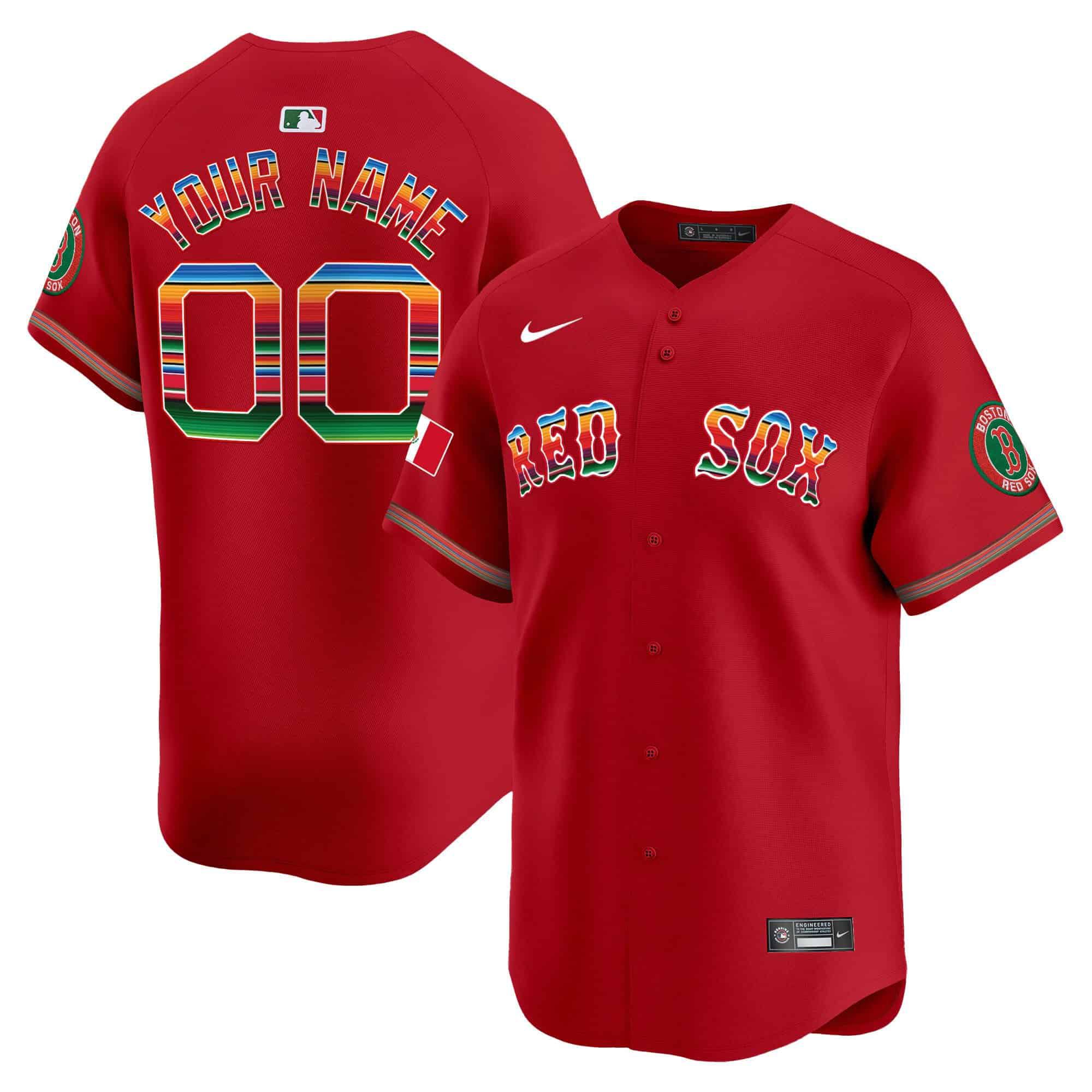 Men Boston Red Sox Red 2024 Nike Mexico Vapor Premier Limited Custom MLB Jersey->customized mlb jersey->Custom Jersey